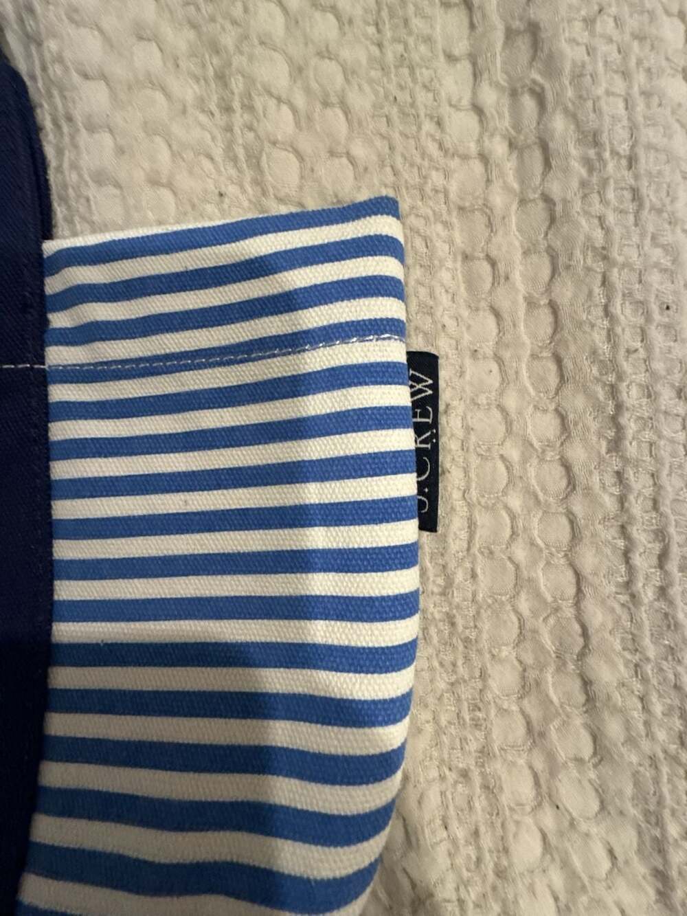 J.Crew Canvas Stripe Mini Tote Bag - Picture 2 of 8
